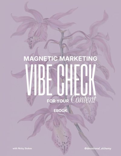Magnetic Marketing — 'Vibe Check For Your Content' Ebook