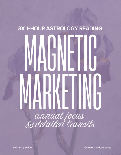 'Magnetic Marketing' Annual Focus + Detailed Monthly Transits